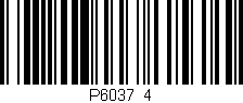 Código de barras (EAN, GTIN, SKU, ISBN): 'P6037/4'