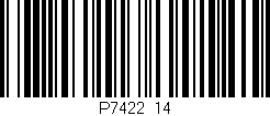 Código de barras (EAN, GTIN, SKU, ISBN): 'P7422/14'