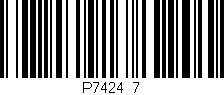 Código de barras (EAN, GTIN, SKU, ISBN): 'P7424/7'