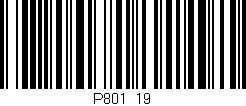 Código de barras (EAN, GTIN, SKU, ISBN): 'P801/19'