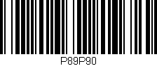 Código de barras (EAN, GTIN, SKU, ISBN): 'P89P90'