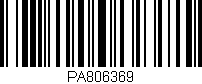 Código de barras (EAN, GTIN, SKU, ISBN): 'PA806369'