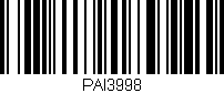 Código de barras (EAN, GTIN, SKU, ISBN): 'PAI3998'