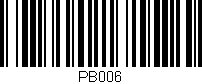 Código de barras (EAN, GTIN, SKU, ISBN): 'PB006'