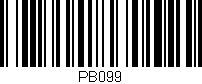 Código de barras (EAN, GTIN, SKU, ISBN): 'PB099'