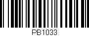 Código de barras (EAN, GTIN, SKU, ISBN): 'PB1033'