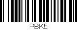Código de barras (EAN, GTIN, SKU, ISBN): 'PBK5'