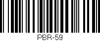 Código de barras (EAN, GTIN, SKU, ISBN): 'PBR-59'