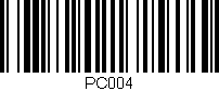 Código de barras (EAN, GTIN, SKU, ISBN): 'PC004'