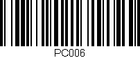Código de barras (EAN, GTIN, SKU, ISBN): 'PC006'