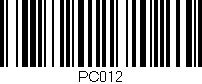 Código de barras (EAN, GTIN, SKU, ISBN): 'PC012'
