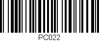 Código de barras (EAN, GTIN, SKU, ISBN): 'PC022'