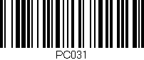 Código de barras (EAN, GTIN, SKU, ISBN): 'PC031'