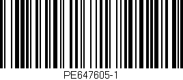 Código de barras (EAN, GTIN, SKU, ISBN): 'PE647605-1'