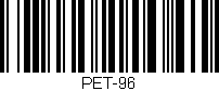 Código de barras (EAN, GTIN, SKU, ISBN): 'PET-96'