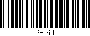 Código de barras (EAN, GTIN, SKU, ISBN): 'PF-60'