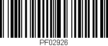 Código de barras (EAN, GTIN, SKU, ISBN): 'PF02926'
