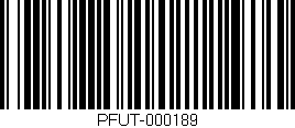 Código de barras (EAN, GTIN, SKU, ISBN): 'PFUT-000189'