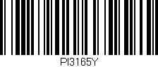 Código de barras (EAN, GTIN, SKU, ISBN): 'PI3165Y'