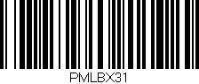 Código de barras (EAN, GTIN, SKU, ISBN): 'PMLBX31'
