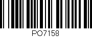 Código de barras (EAN, GTIN, SKU, ISBN): 'PO7158'