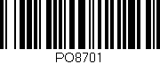 Código de barras (EAN, GTIN, SKU, ISBN): 'PO8701'
