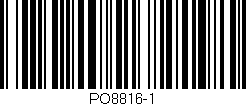 Código de barras (EAN, GTIN, SKU, ISBN): 'PO8816-1'