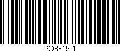 Código de barras (EAN, GTIN, SKU, ISBN): 'PO8819-1'