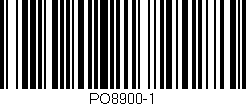 Código de barras (EAN, GTIN, SKU, ISBN): 'PO8900-1'