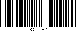 Código de barras (EAN, GTIN, SKU, ISBN): 'PO8935-1'