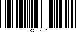 Código de barras (EAN, GTIN, SKU, ISBN): 'PO8958-1'