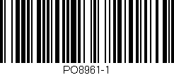 Código de barras (EAN, GTIN, SKU, ISBN): 'PO8961-1'