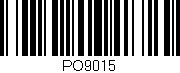 Código de barras (EAN, GTIN, SKU, ISBN): 'PO9015'