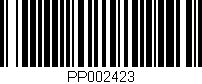Código de barras (EAN, GTIN, SKU, ISBN): 'PP002423'