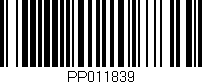 Código de barras (EAN, GTIN, SKU, ISBN): 'PP011839'