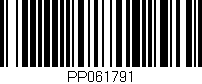Código de barras (EAN, GTIN, SKU, ISBN): 'PP061791'