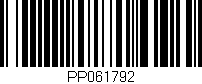 Código de barras (EAN, GTIN, SKU, ISBN): 'PP061792'