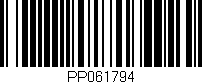 Código de barras (EAN, GTIN, SKU, ISBN): 'PP061794'