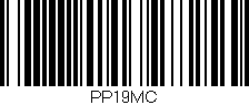 Código de barras (EAN, GTIN, SKU, ISBN): 'PP19MC'