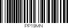 Código de barras (EAN, GTIN, SKU, ISBN): 'PP19MN'