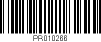 Código de barras (EAN, GTIN, SKU, ISBN): 'PR010266'
