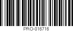 Código de barras (EAN, GTIN, SKU, ISBN): 'PRO-016716'