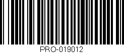 Código de barras (EAN, GTIN, SKU, ISBN): 'PRO-019012'