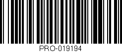 Código de barras (EAN, GTIN, SKU, ISBN): 'PRO-019194'