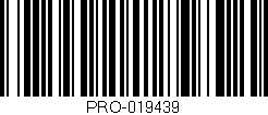 Código de barras (EAN, GTIN, SKU, ISBN): 'PRO-019439'