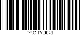 Código de barras (EAN, GTIN, SKU, ISBN): 'PRO-PA0048'