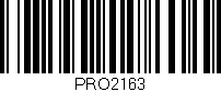 Código de barras (EAN, GTIN, SKU, ISBN): 'PRO2163'