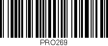 Código de barras (EAN, GTIN, SKU, ISBN): 'PRO269'