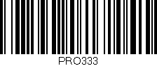 Código de barras (EAN, GTIN, SKU, ISBN): 'PRO333'