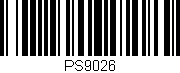 Código de barras (EAN, GTIN, SKU, ISBN): 'PS9026'
